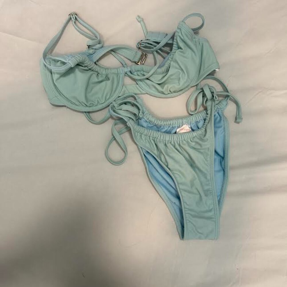 blue bikini set
